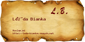 Láda Bianka névjegykártya